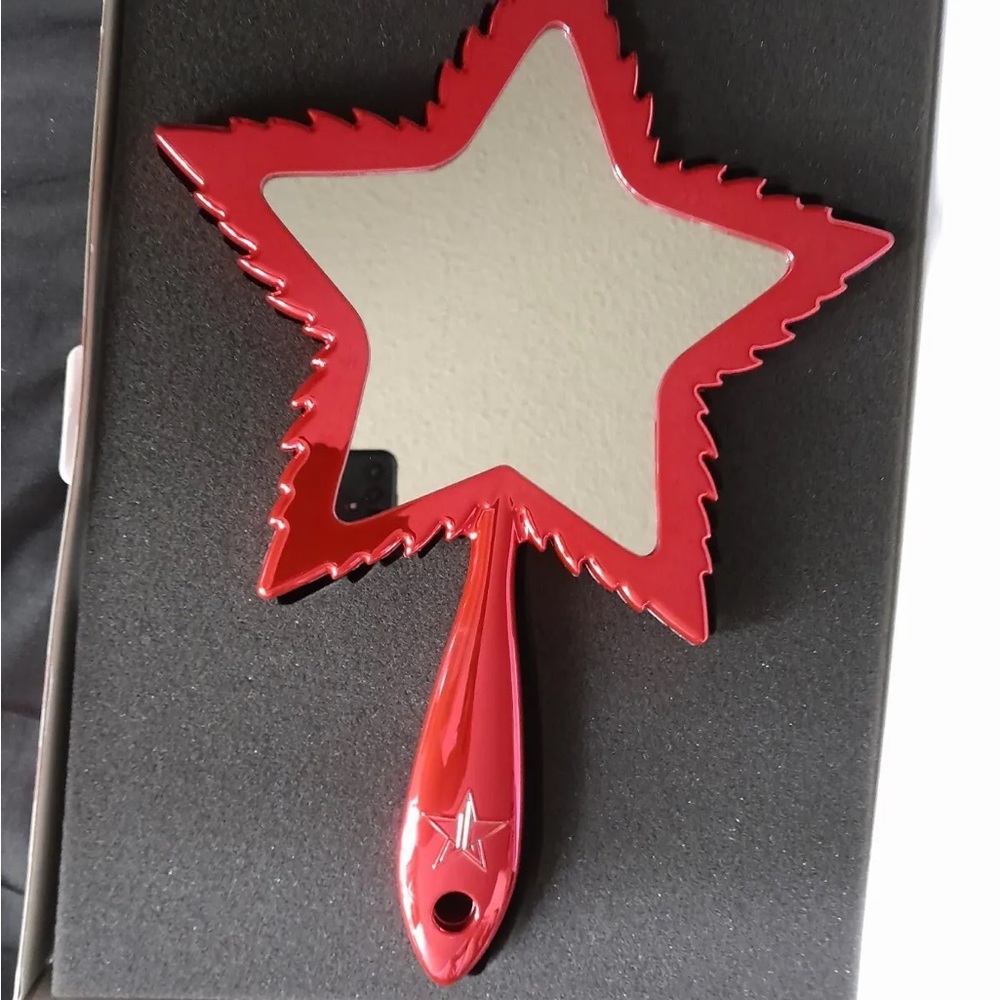 Jeffree Star Red Chrome Leaf Hand Mirror